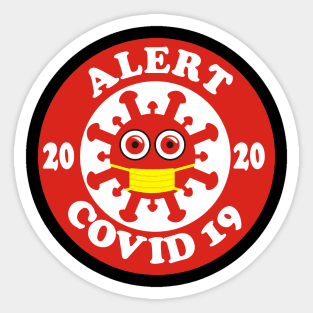 Alert Covid 19 Sticker